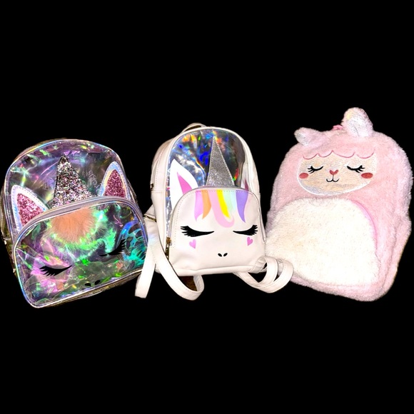 OMG ACCESSORIES BUNDLE/LOT OF 3. Unicorn & Llama Backpack Set. 1 is hobby lobby - Picture 1 of 16